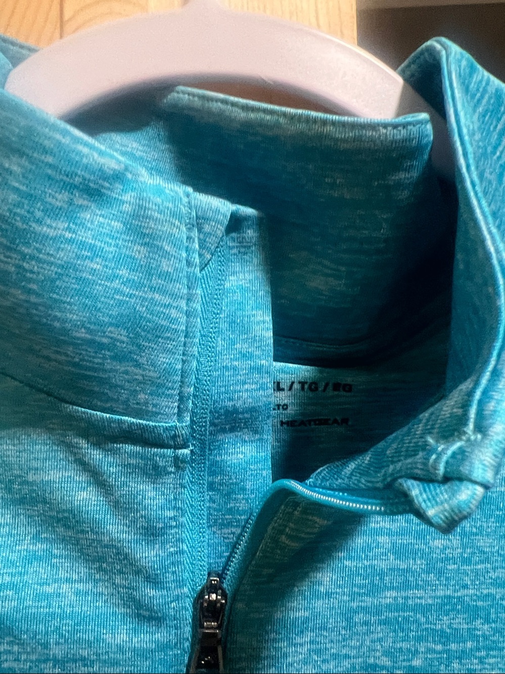Under Armour ladies Teal Heather 1/2 -Zip Performance Pullover size x large - Picture 4 of 10